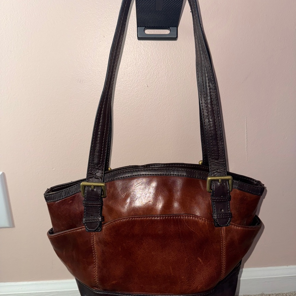 Tignanello Two-Tone Leather Shoulder Bag